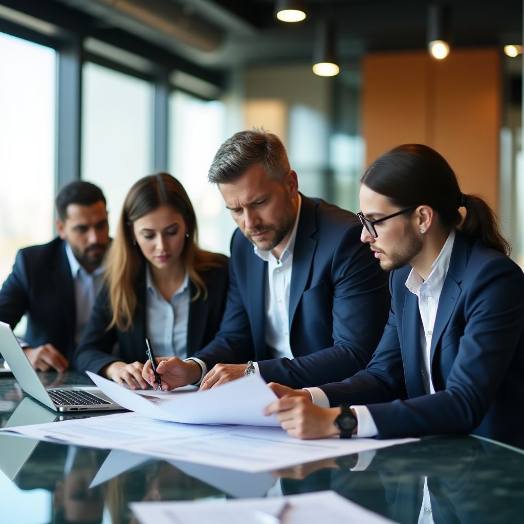 Equipo de consultores financieros profesionales
